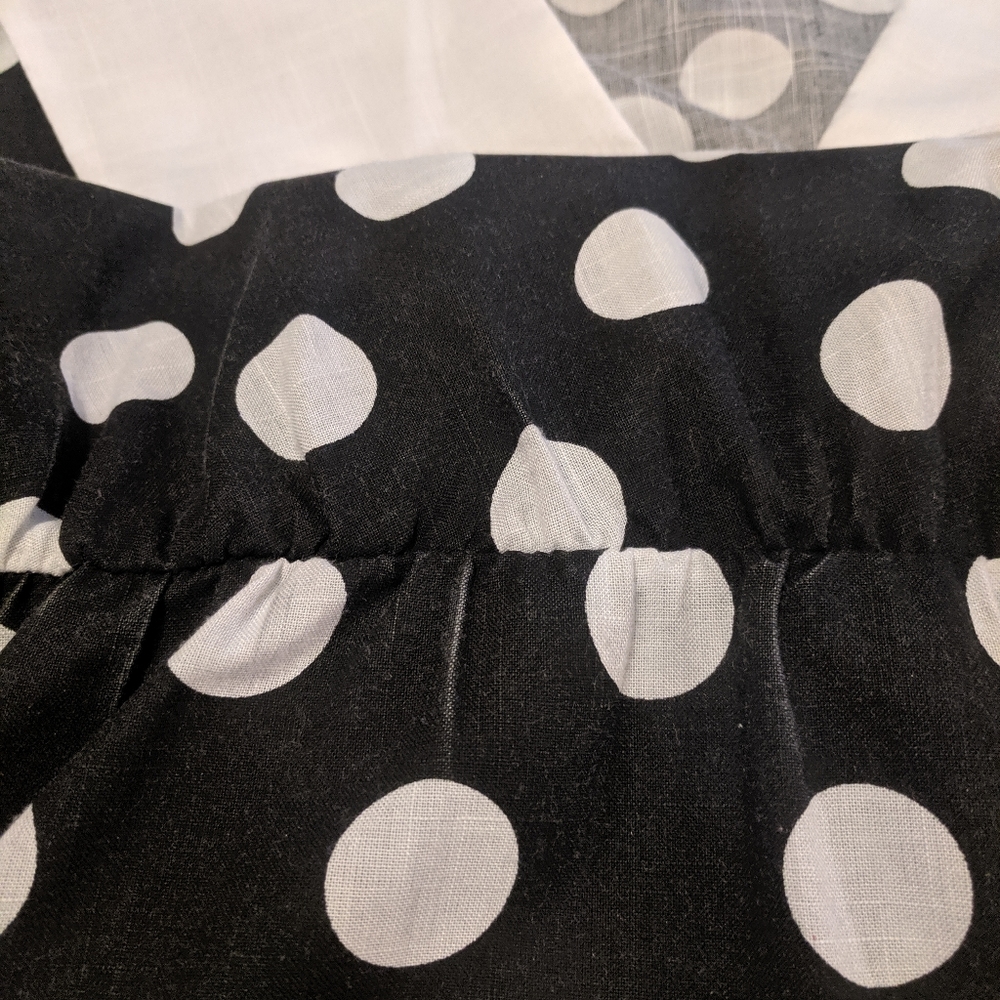 80s Fun Polkadot Black and White Dress - Picture 2 of 6
